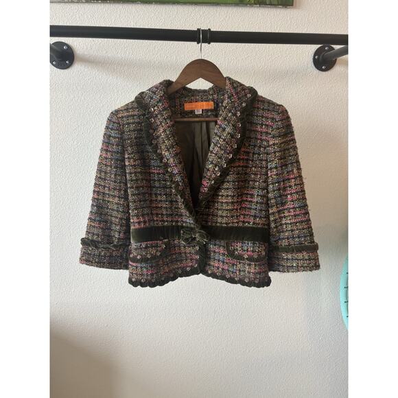 Cynthia Steffe Olive Wool Tweed Size large - Picture 1 of 9